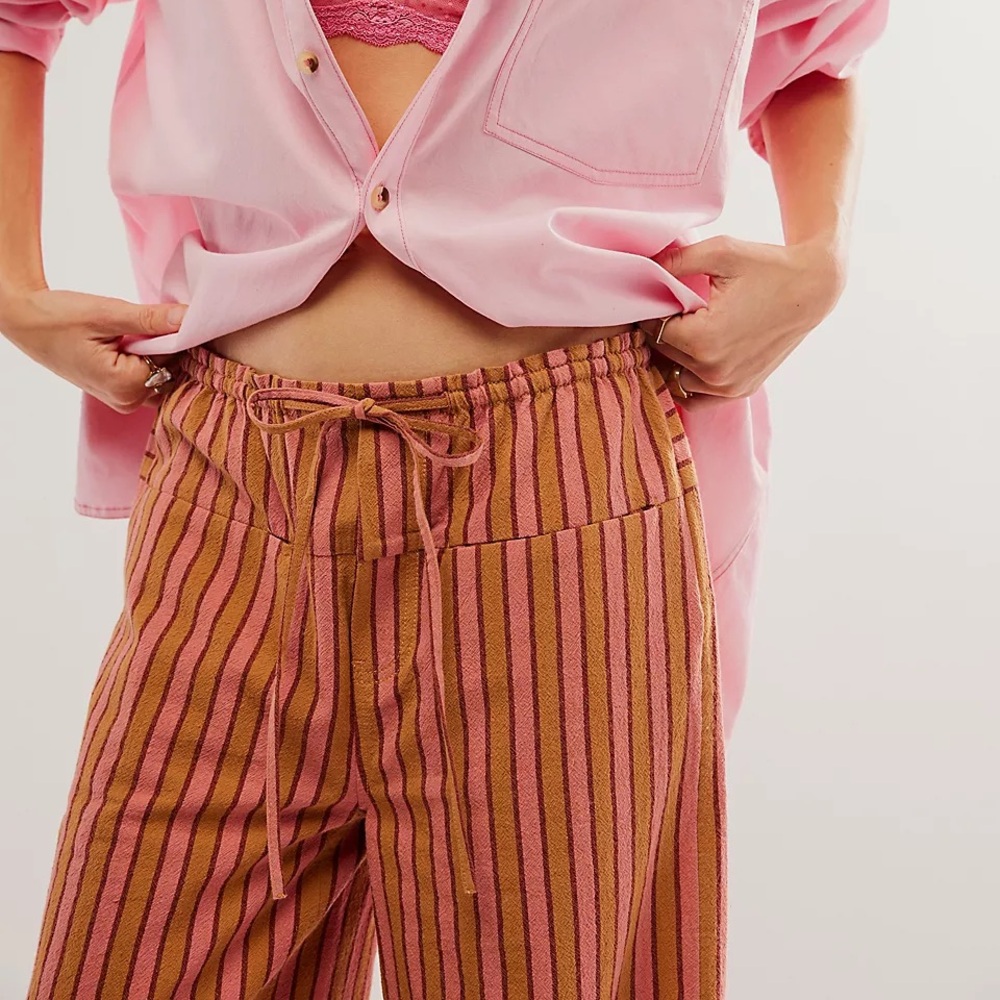 Free People Hudson Canyon Stripe Pants size Large - Picture 5 of 11
